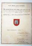 B0010 Gemeentewapen, zoals door de Hoge Raad van Adel toegekend aan Abbenbroek; 24 juli 1816