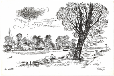 CMO00300-208 Gezicht op De Woude. De Woude is een eilandje in het Alkmaardermeer en valt onder de gemeente Castricum.