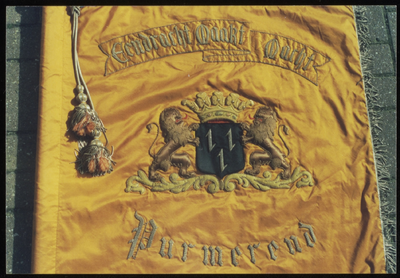 VHP002000037_0005 Vaandel van Schutterij Eendracht maakt macht.