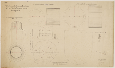 33_TT00088 Tekeningen van taatsen, halsringen en houtschroeven voor de vloed- en ebdeuren voor een niewe ...