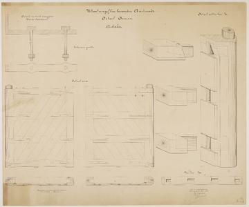 33_TT00089 Tekeningen van deuren en harren voor een niewe uitwateringssluis voor de Raaksmaatsboezem, door de ...