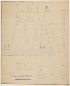 33_TT00092 Tekeningen van windwerken en heugelijzer voor een niewe uitwateringssluis voor de Raaksmaatsboezem benoorden ...