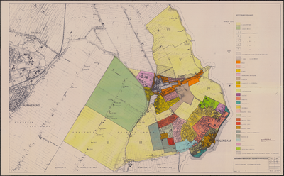 KA1_00010 Overzichtskaart van alle bestemmingsplannen voor Edam, Volendam en de landelijke gebieden. Met legenda