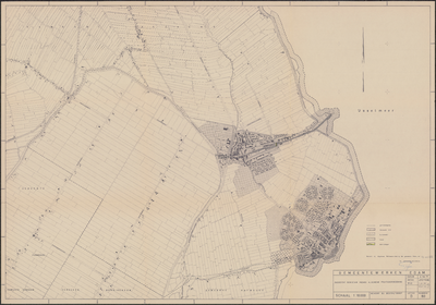 KA2_00031 Thematische kaart, gebaseerd op een deel van de Topografische Kaart van Nederland (19 Oost, Alkmaar), waarop ...