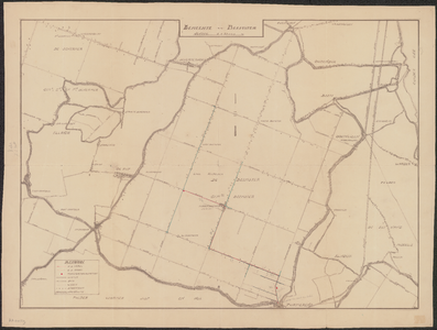 TT3_00011 Kaart van de gemeente Beemster, met daarop aangegeven de ligging van elektriciteitskabels en transformatorstations