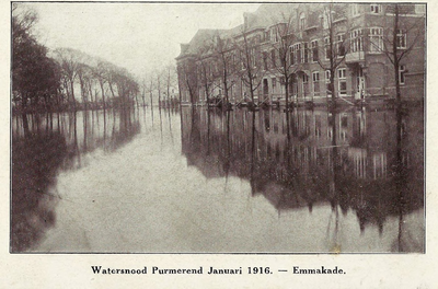 UPL000000091 Purmerend, Emmakade. Watersnood januari 1916