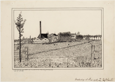 WAT001020906 De melkfabriek Hollandia vanaf Jaagweg/Wandelweg Spoordijk