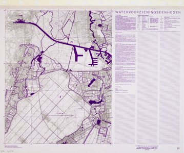 WAT001019886 Gedeelte van de Waterstaatskaart van Nederland met Haarlem, Haarlemmermeer, Amsterdam, Zaandam ; blad met ...