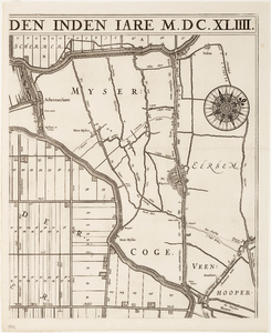 WAT001019936 Waterschapskaart van de Beemster in 6 bladen met kavelindeling en perceelnummering en weergave van ...