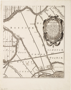WAT001019939 Waterschapskaart van de Beemster in 6 bladen met kavelindeling en perceelnummering en weergave van ...