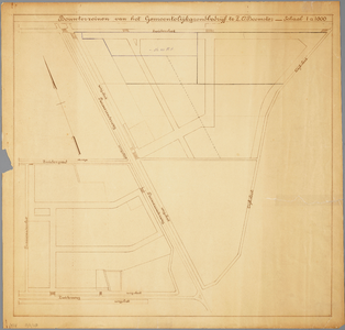 WAT001019970 Situatietekening van bouwterreinen in de Zuidoostbeemster langs de Purmerenderweg.