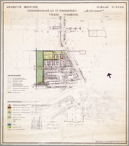 WAT001019969 Plattegrond van de Zuidoostbeemster met uitbreidingsplan.