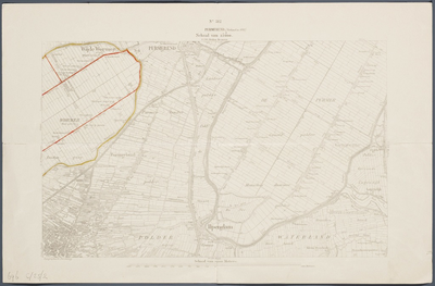 WAT001020169 Topografische kaart, blad Purmerend richting Ilpendam met Noord-Hollands kanaal en polders de Wormer en de ...