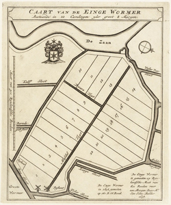 WAT001020235 Kavelkaart van de polder de Enge Wormer.