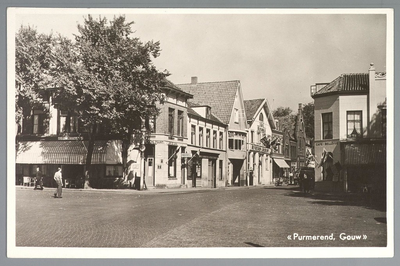 WAT001012542 Het Gouw met links restaurant de Amsterdamse Poort en rechts Restaurant Bellevue van de dames Droog