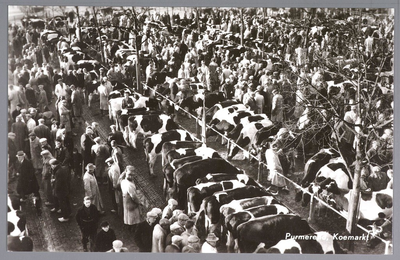 WAT001012810 Op de kop van de koemarkt verhandelde men al sinds 1612 koeien, ossen, paarden, varkens en bokken en ...