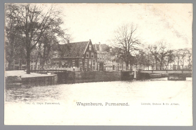 WAT001013071 Wagenbeurs met rechts de Bierstekersbrug en daarachter de Beemsterbrug . En links de zgn. Kleine ...