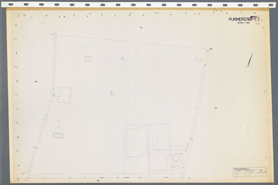 WAT001020685 Kadastrale kaart van Purmerend, sectie F, blad 3, De Koog. Gemeenteplan