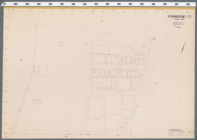 WAT001020686 Kadastrale kaart van Purmerend, sectie F, blad 3, De Koog. Gemeenteplan