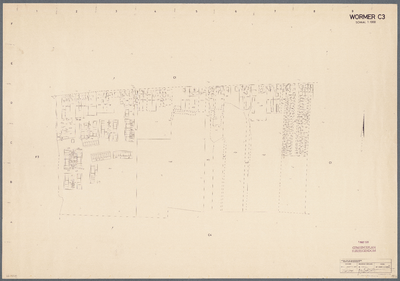 WAT001020718 Kadastrale kaart van Wormer, sectie C, blad 3. Gemeenteplan