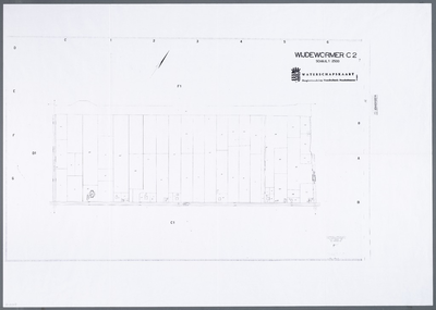 WAT001020747 Kadastrale kaart van Wijde Wormer, sectie C, blad 2. Waterschapskaart Hoogheemraadschap Noordhollands ...