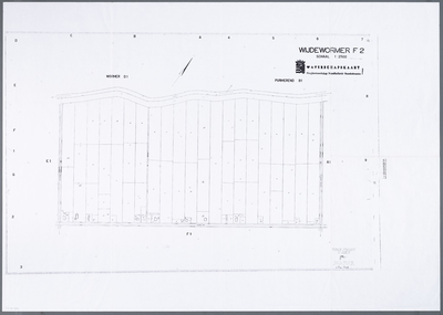 WAT001020753 Kadastrale kaart van Wijde Wormer, sectie F, blad 2. Waterschapskaart Hoogheemraadschap Noordhollands ...