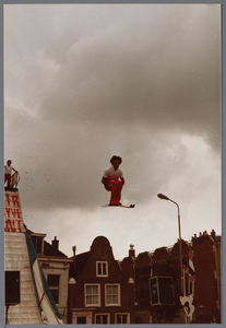 WAT001005522 Purmerend 500 jaar marktstad. Breugeliaanse dag. Schansspringen