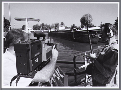 WAT001008944 TV-opname bij Sluisbrug te Purmerend.