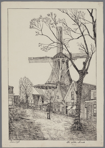 WAT001020938 Meelmolen de Bleeke Dood, bouwjaar 1656