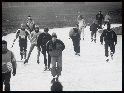 WAT003002020 Schaatsers tussen Edam en Warder