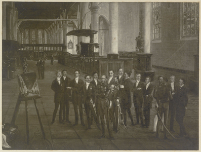 WAT003002095 Bezoek Willem II aan Grote Kerk Edam