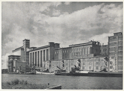 WAT003004443 Meelfabriek 'De Vlijt' van NV Wessanen Koninklijke Fabrieken aan de Noorddijk in Wormerveer.