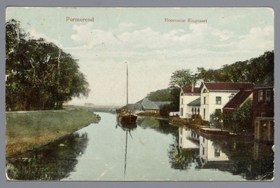 WAT002003210 Hoornsche vaart/Beemsterringvaart, rechts achterzijde de Houttuinen met het Witte Huis, eens de zetel van ...