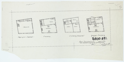 WAT054000264 Blad 1, bestaande plattegronden van Nieuwstraat 2 en gewijzigde van de 1e verdieping
