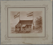 foto-L45 Foto naar een teekening van het huisje van de Schietvereeniging St. Sebastiaan aan de Buitenluiendijk te ...