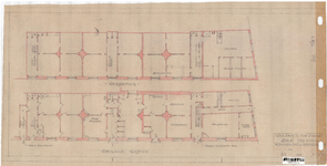 10001257 Bestaande toestand woningen enz. en arbeidsbureaus, Hoorn, Pakhuisstraat, ongedateerd
