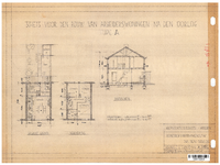 10001328 Schets voor de bouw van arbeiderswoningen na de oorlog: Type A, Hoorn, 1944