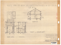 10001330 Schets voor de bouw van arbeiderswoningen na de oorlog: Type C1, Hoorn, 1944