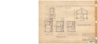 10001331 Schets voor de bouw van arbeiderswoningen na de oorlog: Type C2, Hoorn, 1944
