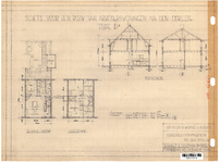 10001332 Schets voor de bouw van arbeiderswoningen na de oorlog: Type D1, Hoorn, 1944