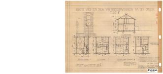 10001335 Schets voor de bouw van arbeiderswoningen na de oorlog: Type F, Hoorn, 1944