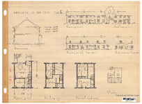 10001338 Schets voor de bouw van arbeiderswoningen na de oorlog: Type H, Hoorn, ongedateerd