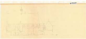 10001428 Gevelaanzicht geveltekening Ceciliakapel met kleine doorsnede aangrenzend bouwdeel, Hoorn, Nieuwstraat 23, ...