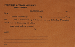63e Stuk betreffend de werkzaamheden als rechercheur bij de Politieke Recherche Afdeling Rotterdam
