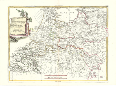D18-05 le Provencie de Zelanda, Utrecht, Gheldria, e Brabante Ollandese con la parte meridionale dell' Ollanda di nuova ...