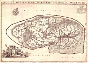 B18-01 Generale caart ende afbeeldinge vanden eyland van West Voorn , 1725