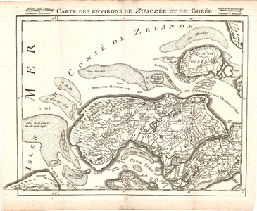 B18-19 Carte des environs de Ziriczée et de Gorée , 1747