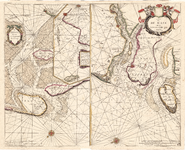 C17-15 Caarte van de Mase ende het Goereesche gat. en De Texel Stroom met de gaten van't Marsdiep , 1668