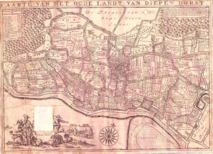 D17-21 Caarte van het Oude Landt van Diepen Dorst , 1698