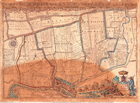D17-22 Caarte vande polder vanden Ouden Oost Dyck in West Voorn , 1698